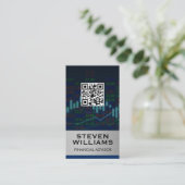 Übersicht über die Finanzbestände | QR-Labelprüfun Visitenkarte (Stehend Vorderseite)