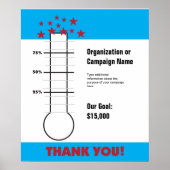 Übersicht über die Fundraising-Fortschritte Poster (Vorne)