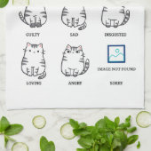 Übersicht über die Gefühle der Katze Geschirrtuch (Gefaltet)