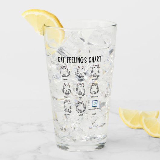Übersicht über die Gefühle der Katze Glas (Vorderseite Ice)