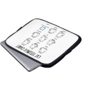 Übersicht über die Gefühle der Katze Laptopschutzhülle (Vorne Knopf)