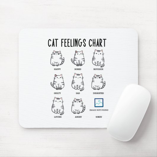 Übersicht über die Gefühle der Katze Mousepad (Mit Mouse)