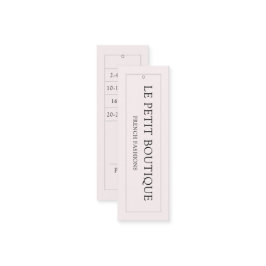 Übersicht über die Größe der modernen Blütenkleidu Mini Visitenkarte