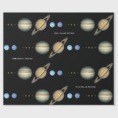 Übersicht über die Größe des Solarsystems der NASA Geschenkpapier (Flach)