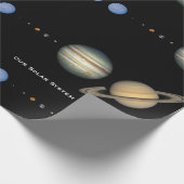 Übersicht über die Größe des Solarsystems der NASA Geschenkpapier (Ecke)