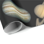 Übersicht über die Größe des Solarsystems der NASA Geschenkpapier (Rolleneckpunkt)