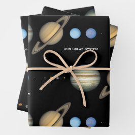 Übersicht über die Größe des Solarsystems der NASA Geschenkpapier Set