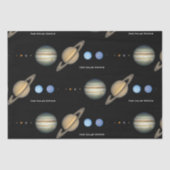 Übersicht über die Größe des Solarsystems der NASA Seidenpapier (Vorderseite)