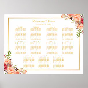 Übersicht über die Hochzeit im Herbst der Goldene Poster