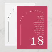 Übersicht über die Hochzeiten in Magenta Arch Einladung (Vorne/Hinten)