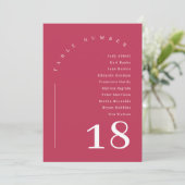 Übersicht über die Hochzeiten in Magenta Arch Einladung (Stehend Vorderseite)