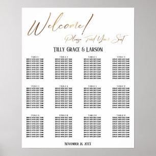 Übersicht über die Hochzeitssitzungen im Gold Hand Poster