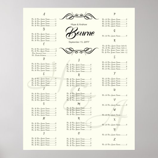 Übersicht über die Hochzeitssondersitzungen Poster (Vorne)