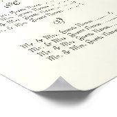 Übersicht über die Hochzeitssondersitzungen Poster (Ecke)