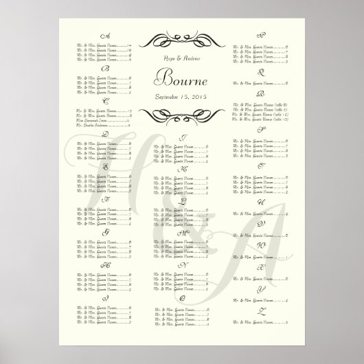 Übersicht über die Hochzeitssondersitzungen Poster (Vorne)