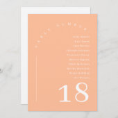 Übersicht über die Hochzeitsstiege in elegantem Pe Einladung (Vorne/Hinten)