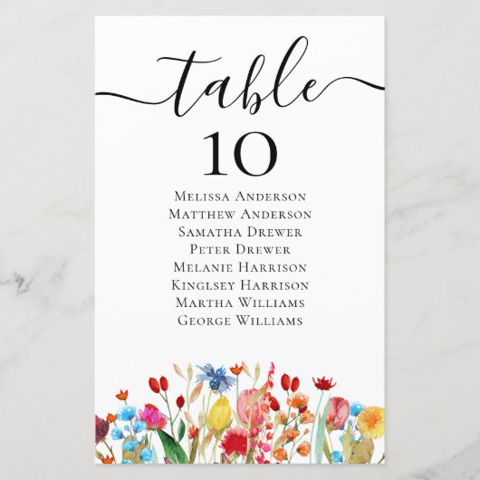 Übersicht über die Hochzeitstiege der Wildblume HA (Vorderseite)