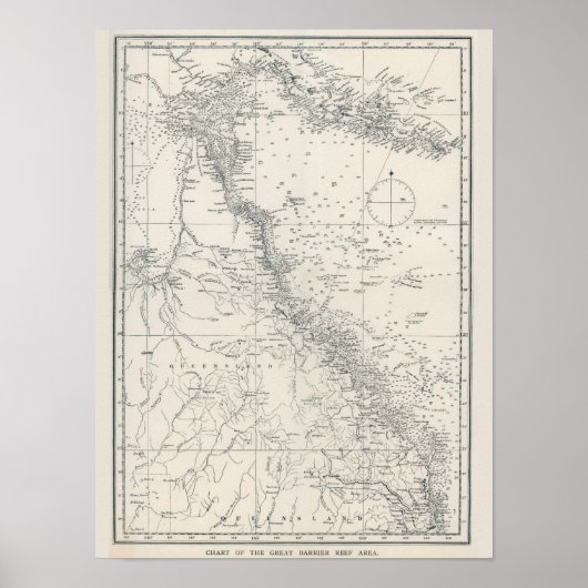 Übersicht über die Karte des Gebiets "Great Barrie Poster (Vorne)