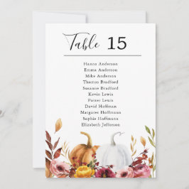 Übersicht über die Kartensitze im Herbst Einladung