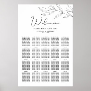 Übersicht über die Leaf-Seekarte der Linie Art Fol Poster