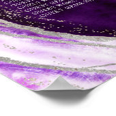 Übersicht über die Lila Geodaten-Hochzeitstiege Poster (Ecke)