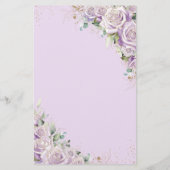 Übersicht über die Lila Rose der Floral Blume Flyer (Hinten)