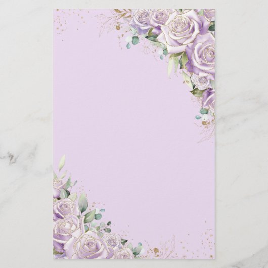 Übersicht über die Lila Rose der Floral Blume Flyer (Hinten)