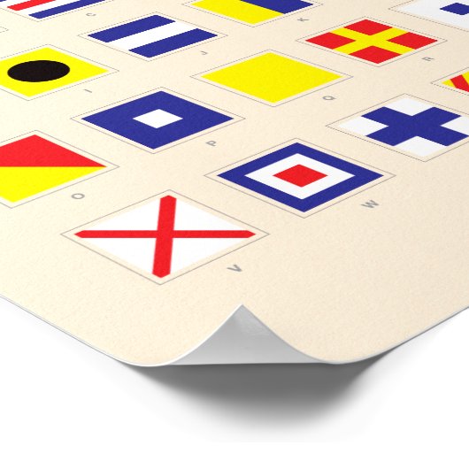Übersicht über die nautische Flagge Poster (Ecke)