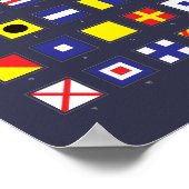 Übersicht über die nautische Flagge Poster (Ecke)