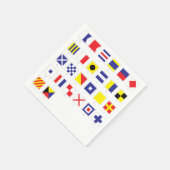 Übersicht über die nautische Flagge Serviette (Ecke)