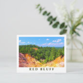 Übersicht über die Red Bluff Landschaft - Mississi Postkarte (Stehend Vorderseite)