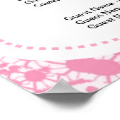 Übersicht über die rosa und weiße Lehnenbeleuchtun Poster (Ecke)