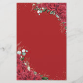 Übersicht über die Rote Rosen Blumenblätter Flyer (Hinten)