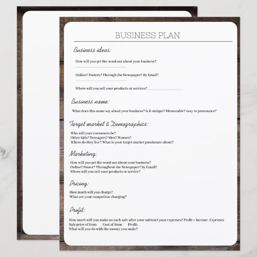 Übersicht über die Rustikale Handschrift (Vorne/Hinten)