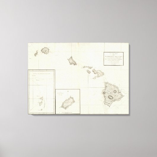 Übersicht über die Sandwich-Inseln Leinwanddruck (Vorderseite)