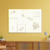 Übersicht über die Sandwich-Inseln Leinwanddruck (Insitu (Wohnzimmer))