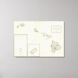 Übersicht über die Sandwich-Inseln Leinwanddruck