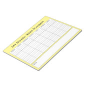 Übersicht über die Schulwochenplanung Notizblock (angewinkelt)