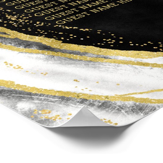 Übersicht über die Schwarz-weiß- und Goldgeodaten- Poster (Ecke)