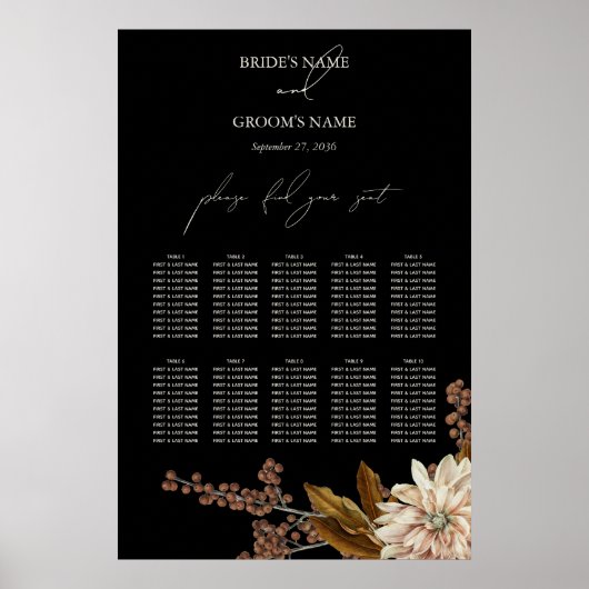 Übersicht über die schwarzen Wasserfarben im Herbs Poster (Vorne)