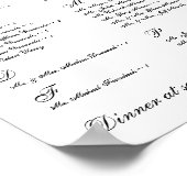 Übersicht über die Sitzanordnung Poster (Ecke)