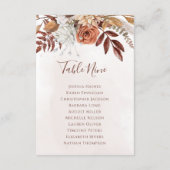 Übersicht über die Sitzplakette der Boho-Hochzeit (Rückseite)