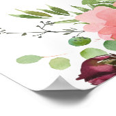 Übersicht über die Sitzplatine aus Burgund und Blü Poster (Ecke)