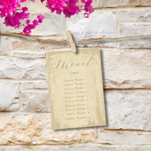 Übersicht über die Sitzplätze an den Off-White-Gru Tischnummer