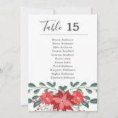 Übersicht über die Sitzplätze der Tischtafelkarte Einladung (Vorderseite)