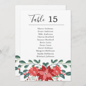 Übersicht über die Sitzplätze der Tischtafelkarte Einladung (Vorne/Hinten)