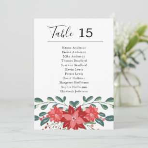 Übersicht über die Sitzplätze der Tischtafelkarte Einladung