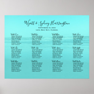 Übersicht über die Sitzplätze des Aqua Blue Ocean Poster