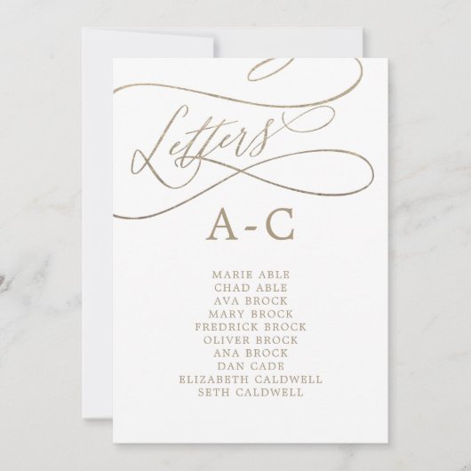 Übersicht über die Tischnummer der romantischen Go (Vorderseite)