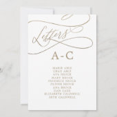 Übersicht über die Tischnummer der romantischen Go (Rückseite)